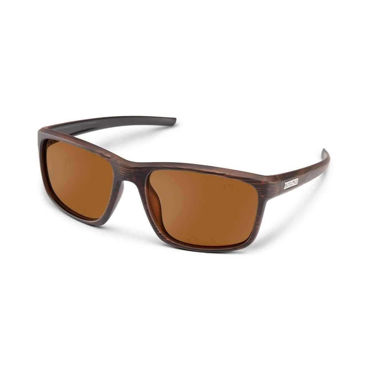 Respek Unisex Burnished Brown Frame Brown Polarized Lens Square Sunglasses - 20233709Q59Hb Suncloud Nylon