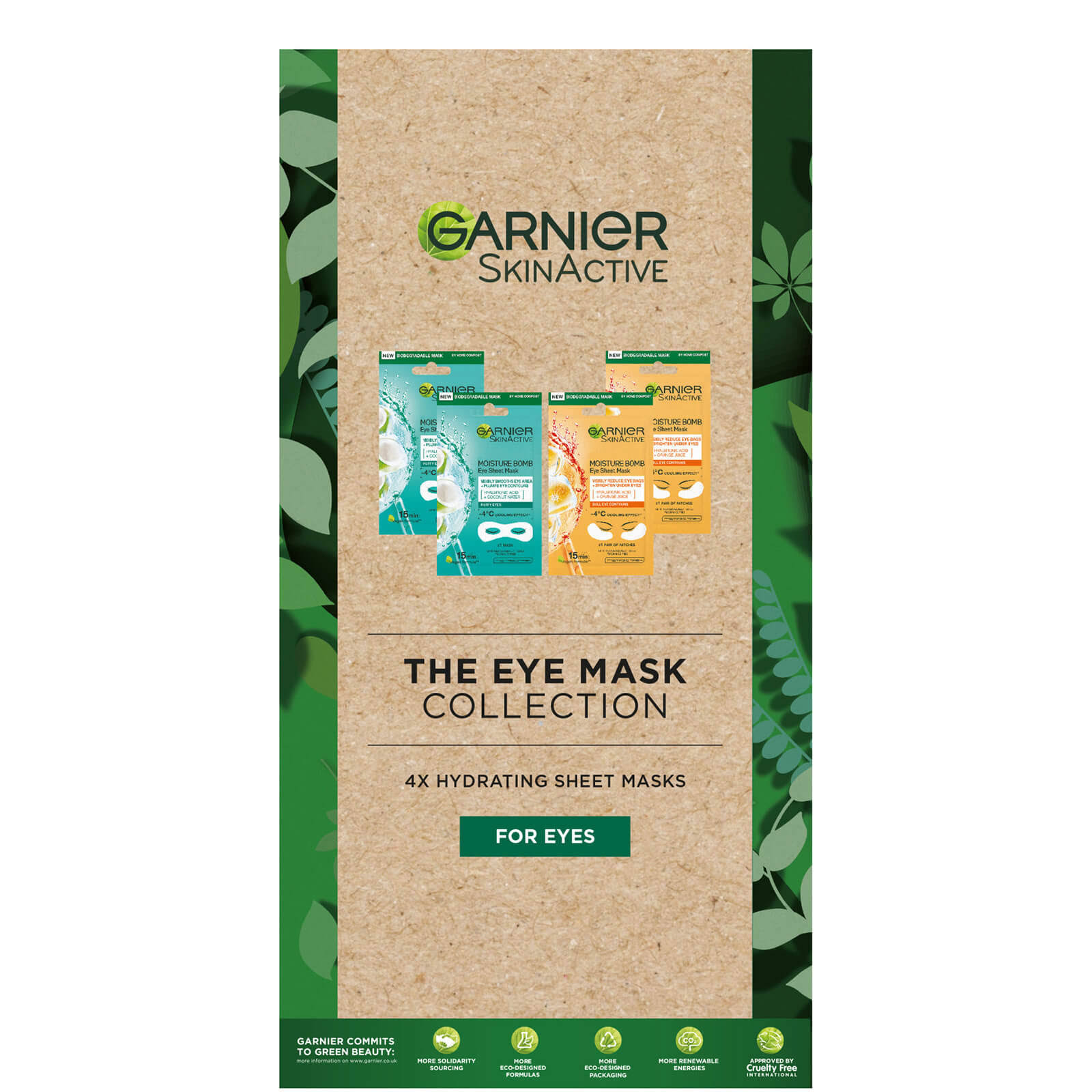 Garnier Skin Active The Eye Mask Collection Gift Set with 4 Hydrating