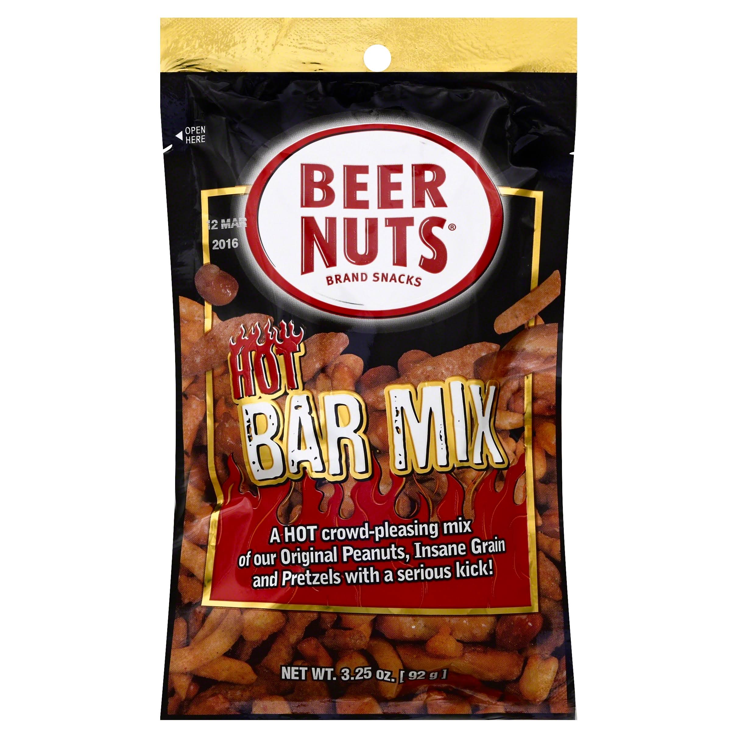 Beer Nuts Bar Mix, Hot - 3.25 oz