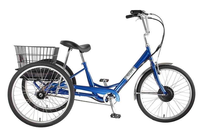 Sun Bicycles Trike Sun Adult E350 P-BU 24 Electric 1sp w/White Basket*