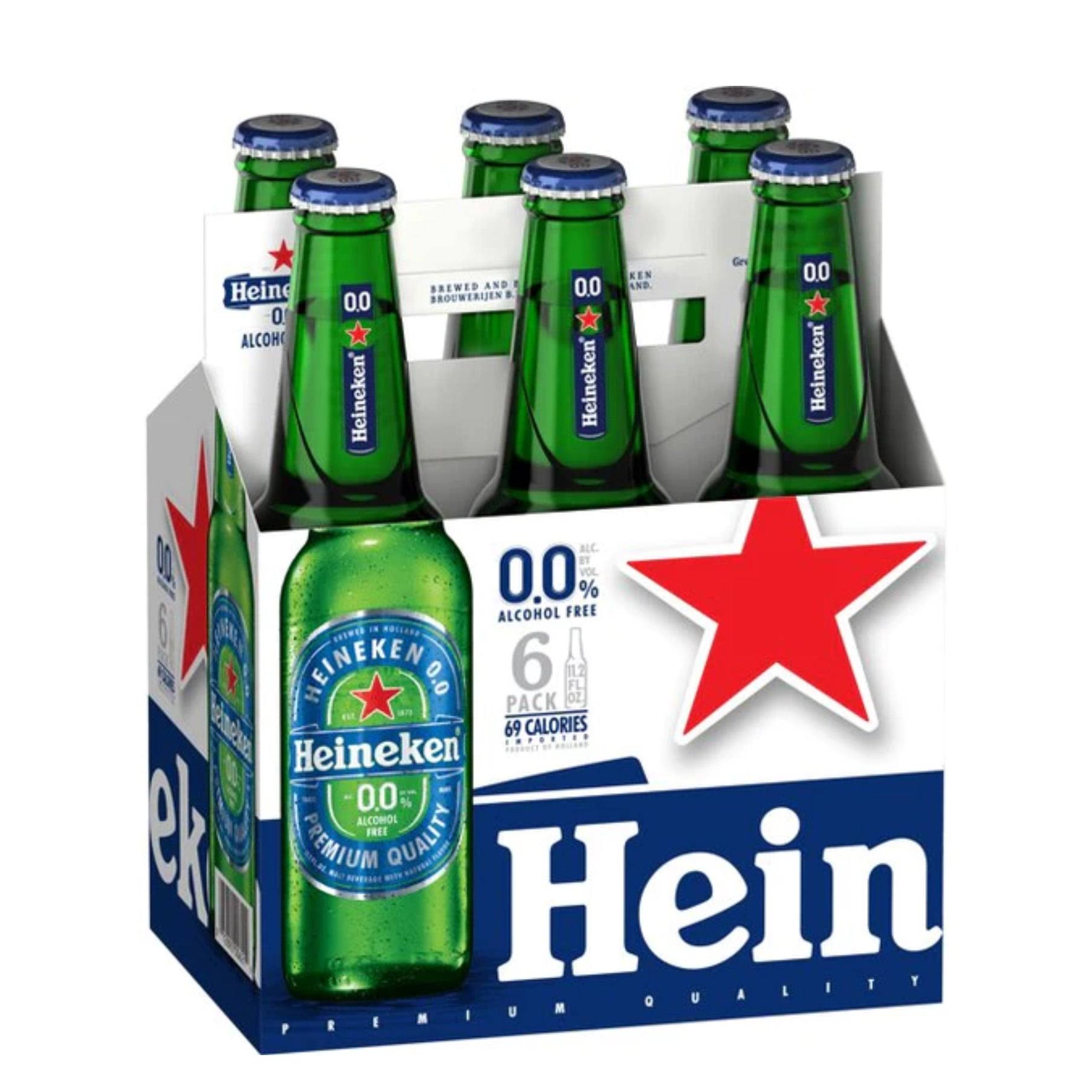 Heineken Beer, Alcohol Free, 6 Pack - 6 pack, 11.2 fl oz bottles