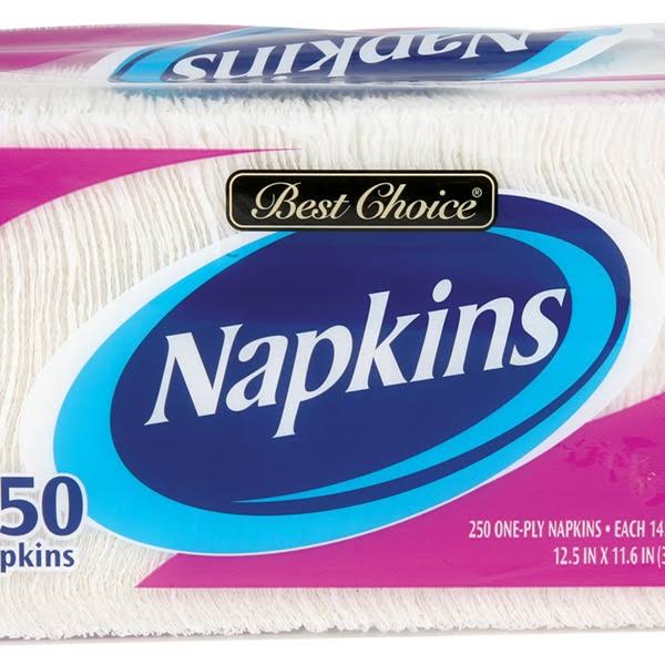Best Choice Assorted White Napkins - 250 ct