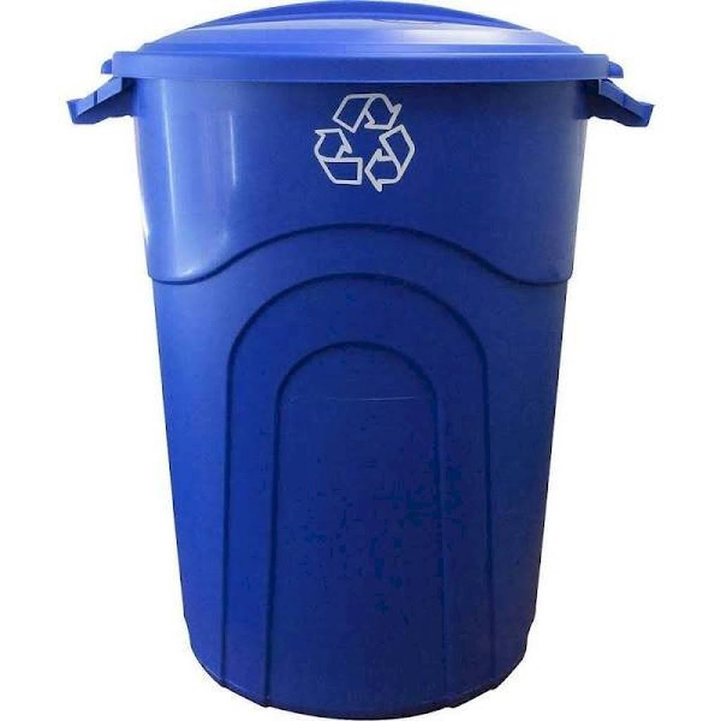 United Solutions Recycle Can - 32gal, Blue