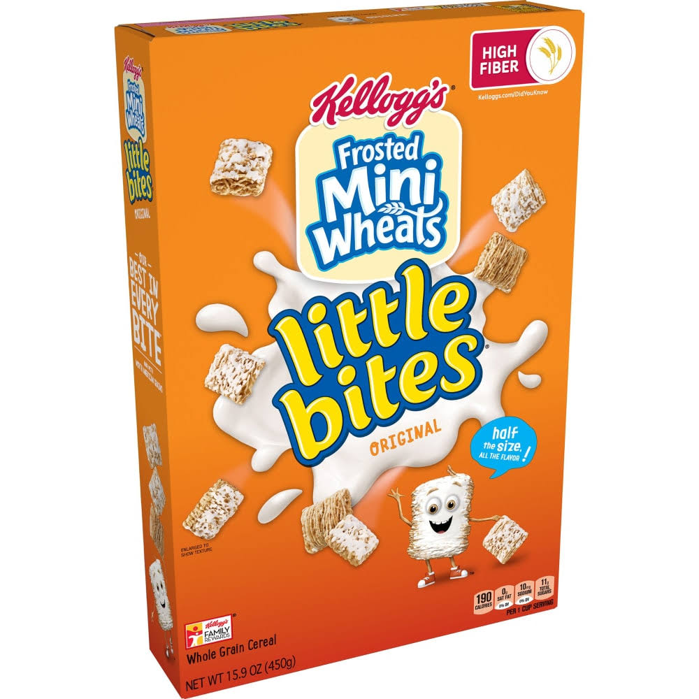 Kellogg's Frosted Mini-Wheats Little Bites Breakfast Cereal, High Fibe