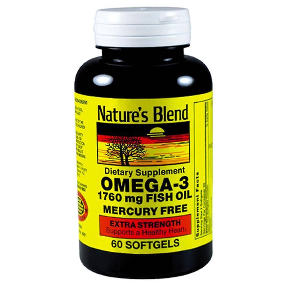 Nature’s Blend Fish Oil Omega 3 Extra Strength Dietary Supplement - 60ct