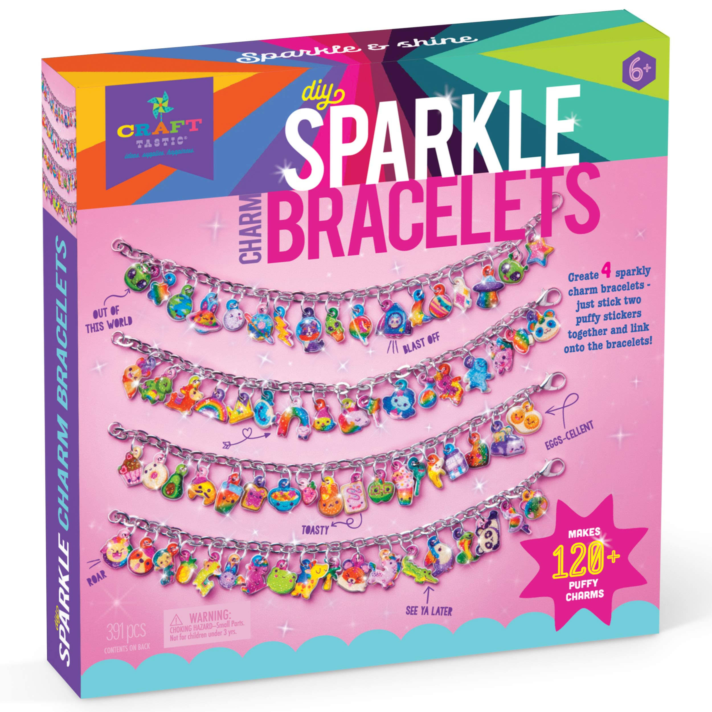 Craft-tastic DIY Sparkle Charm Bracelets Design 4 Easy-to-Make Custo