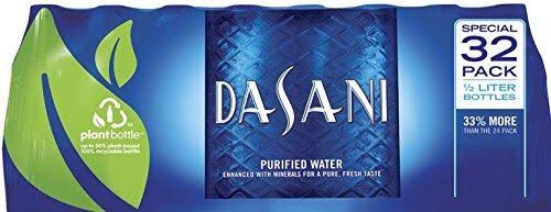 Dasani Purified Water Bottles - 500ml, 32pk