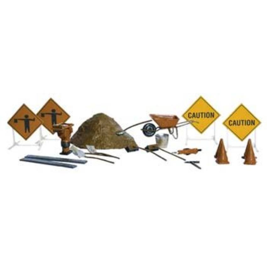 Woodland Scenics BN2213 Road Crew Details and Sign Set - N Scale