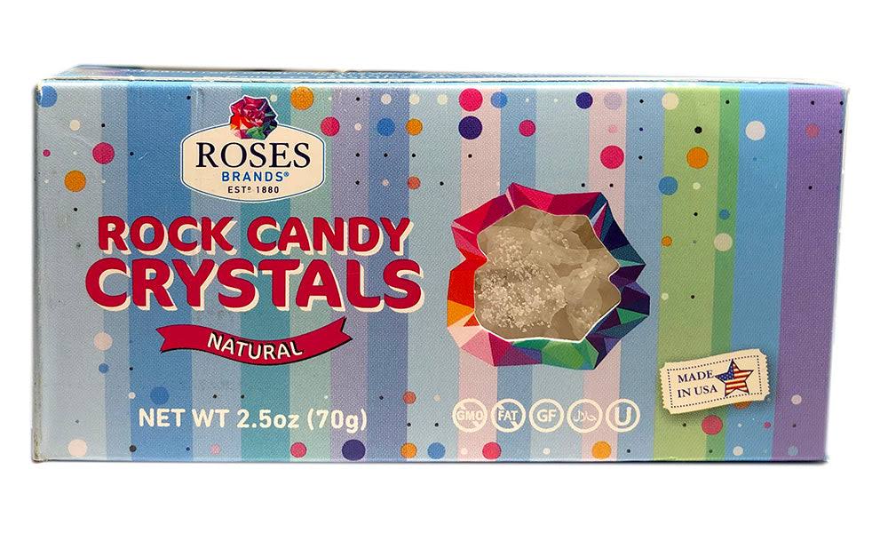 Roses Natural Rock Candy Crystals 2.5oz Box - groovycandies.com 1 Box