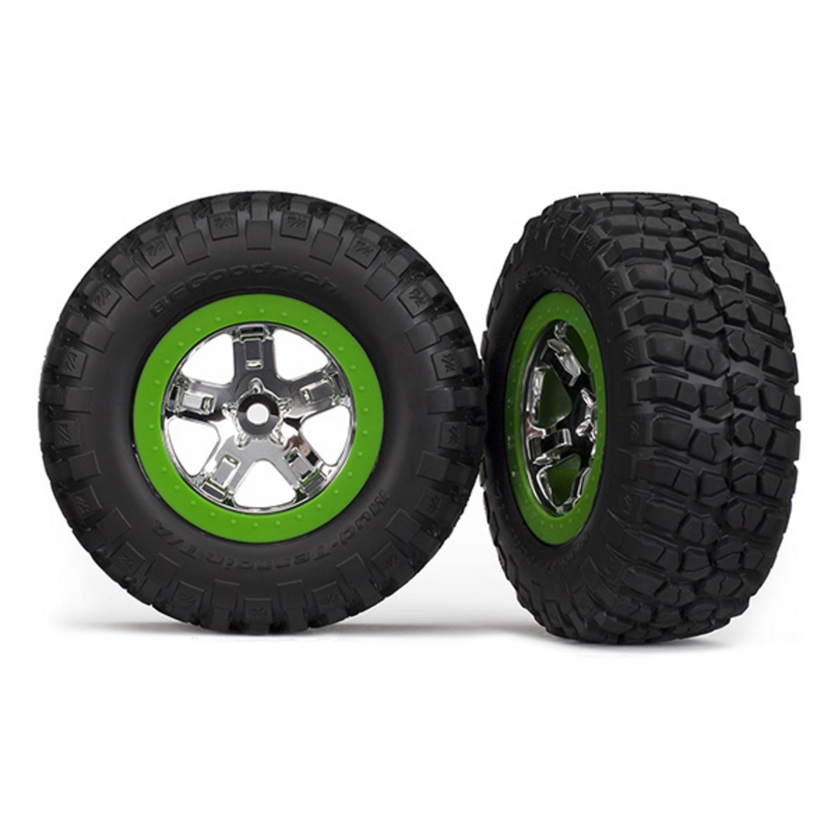 Traxxas 6876 Tire Wheel - Assembled Green Beadlock, Front/Rear