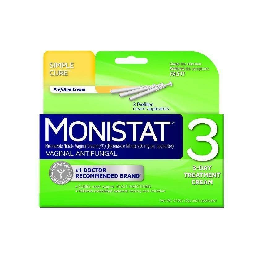Monistat Simple Cure Vaginal Antifungal 3-Day Treatment Cream - 3ct