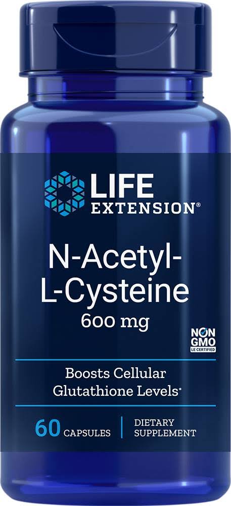 Life Extension N-Acetyl Cysteine Dietary Supplement - 60 Vegetarian Capsules