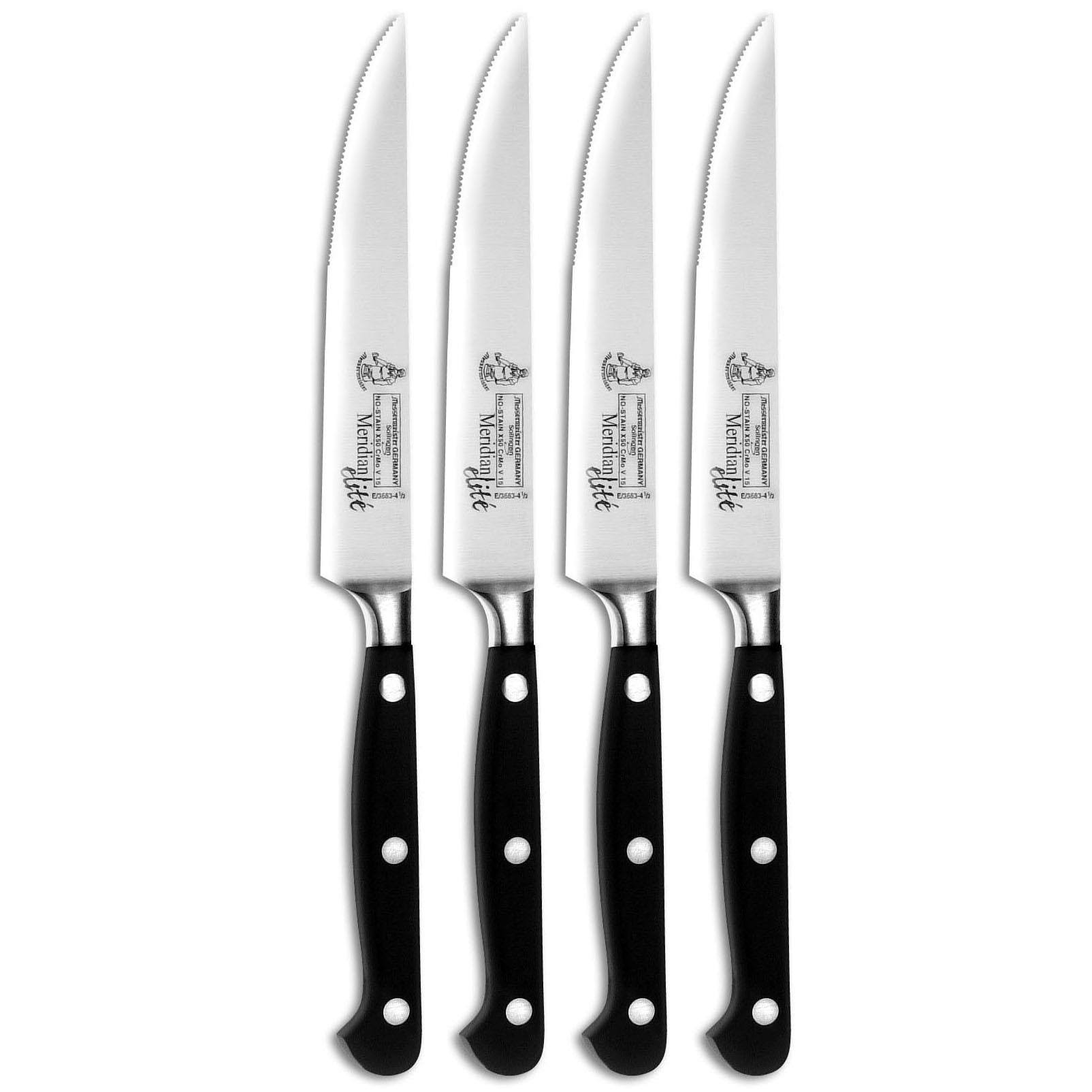 Messermeister Meridian Elite 4pc Steak Knife Set