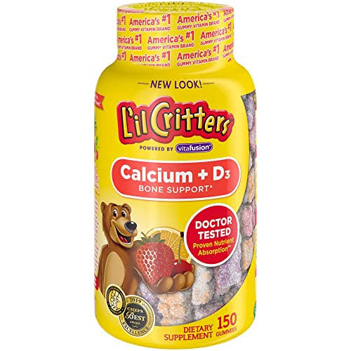 Lil Critters Calcium Vitamin D3 Gummy Bears Dietary Supplement - 150ct