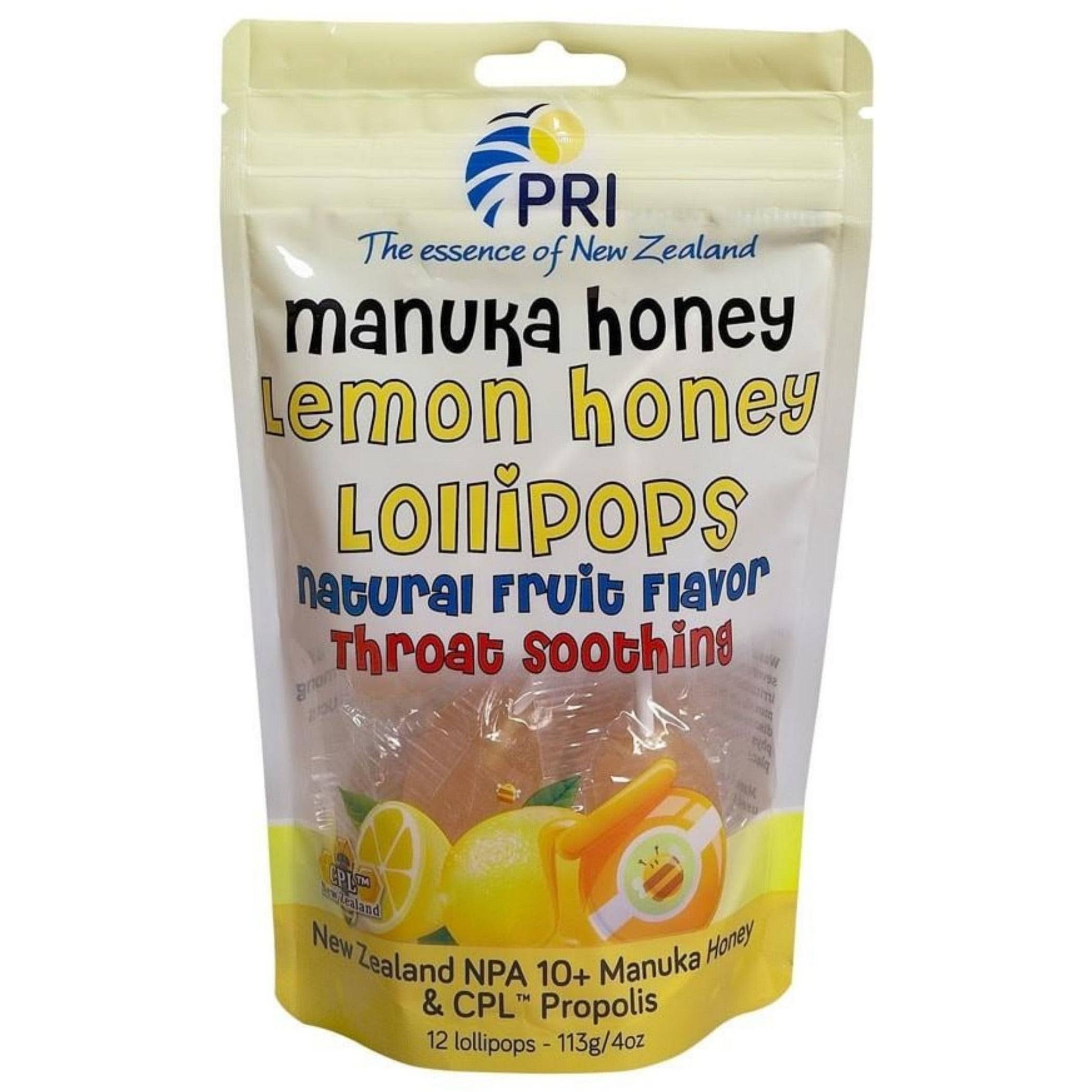 Pacific Resources Lemon and Manuka Honey Lollipops - x12