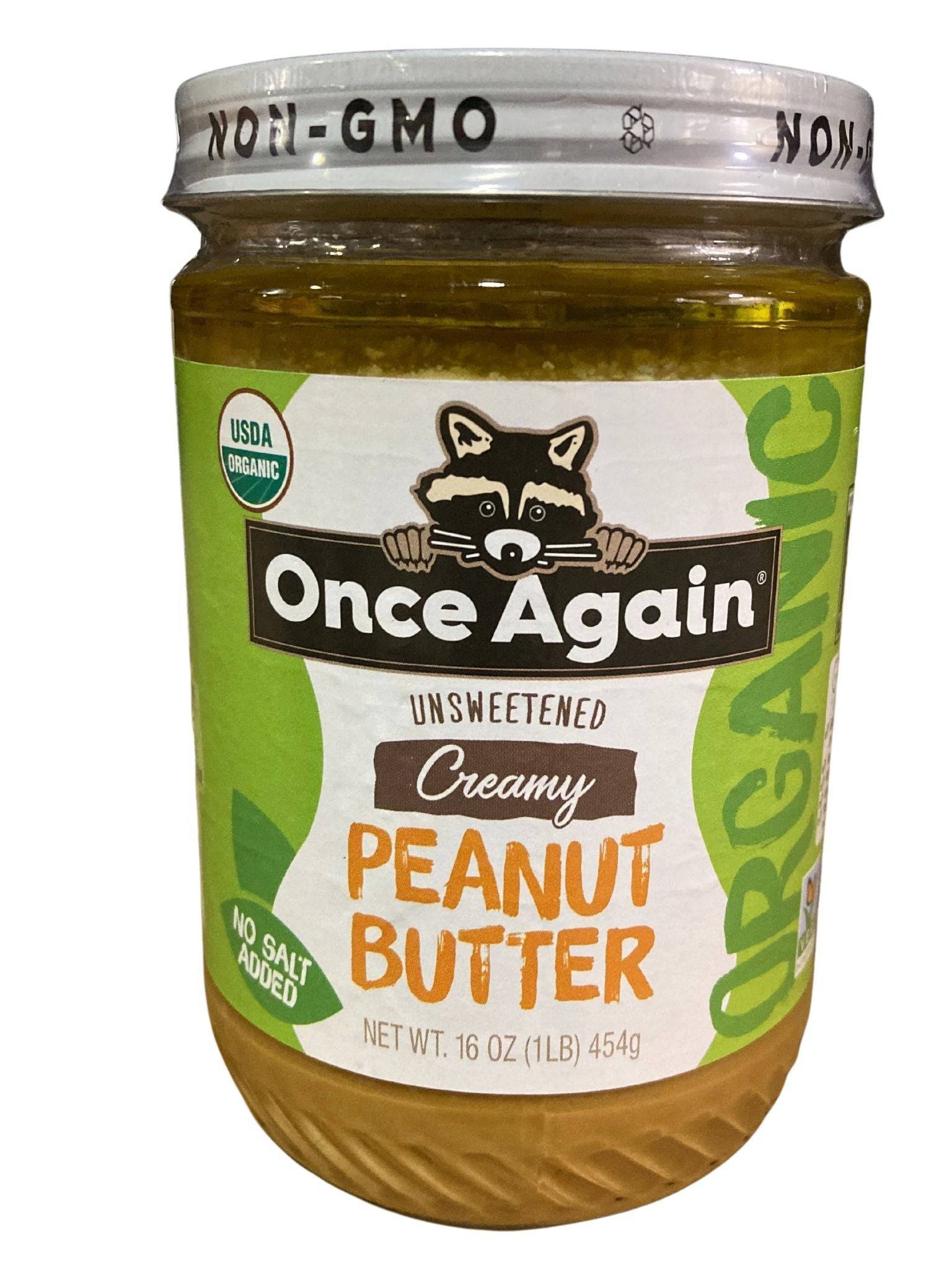 Once Again Organic Peanut Butter - Creamy, No Salt, 16oz