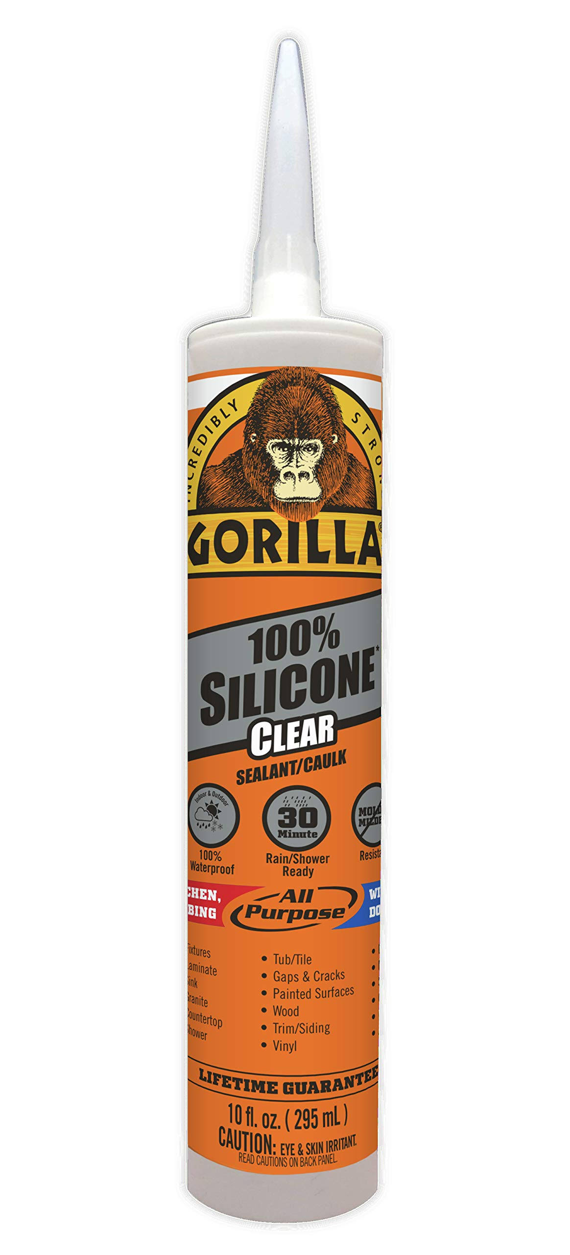 Gorilla Clear 100 Silicone Sealant - 10oz