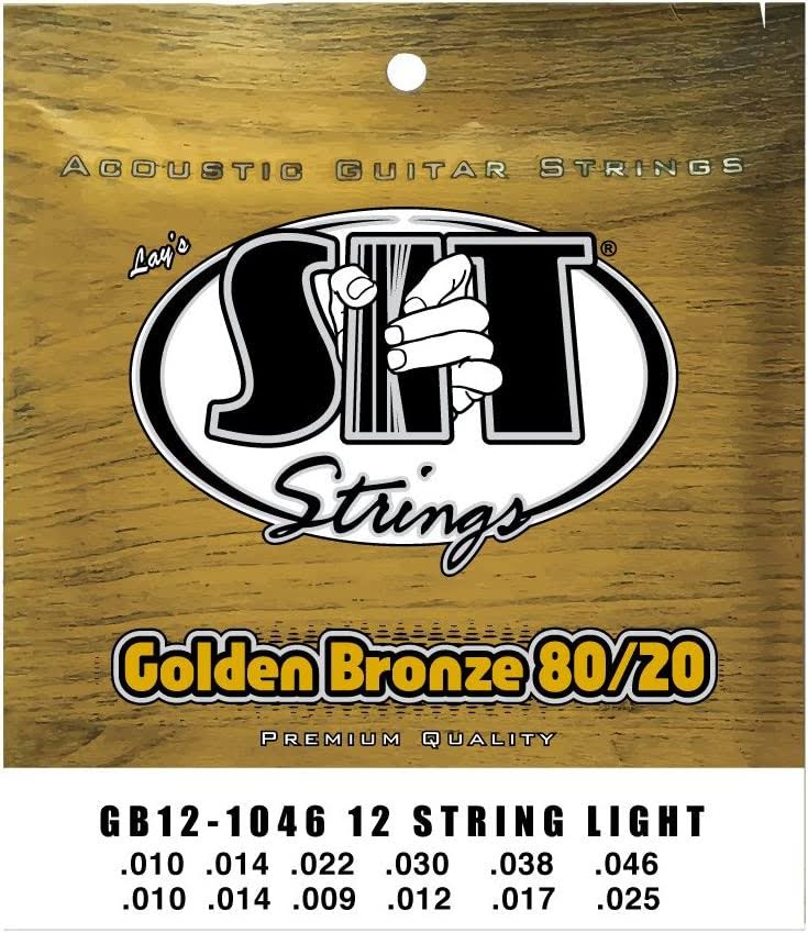 Sit Strings GB121046 80/20 Bronze Acoustic Guitar Strings, 12-String Light