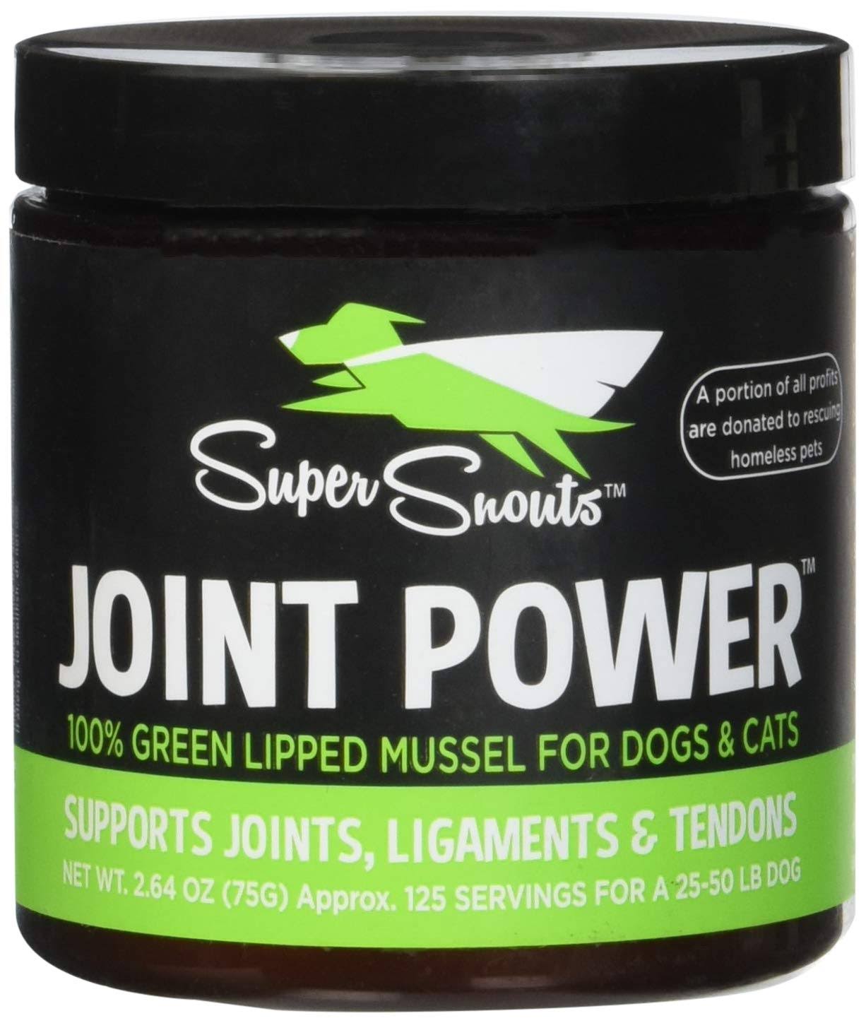 Super Snouts Joint Power Green Lipped Mussel Powder for Dogs and Cats - 2.64oz