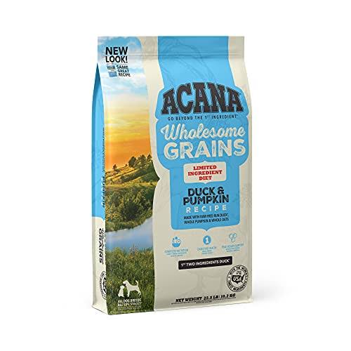 Acana Wholesome Grains Limited Ingredient Duck & Pumpkin Recipe Dry Dog Food - 22.5 lb. Bag