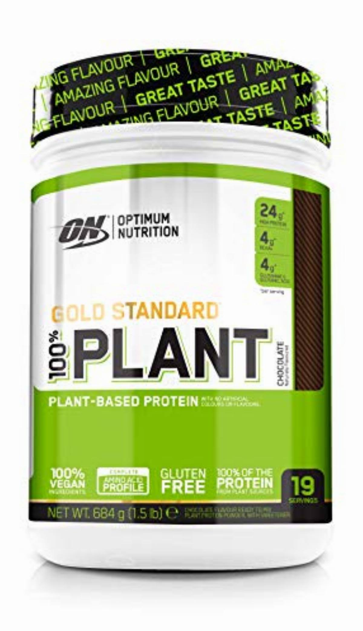 Optimum Nutrition Gold Standard 100 Percent Plant Based Protein - Chocolate Naturally Flavoured, 684g