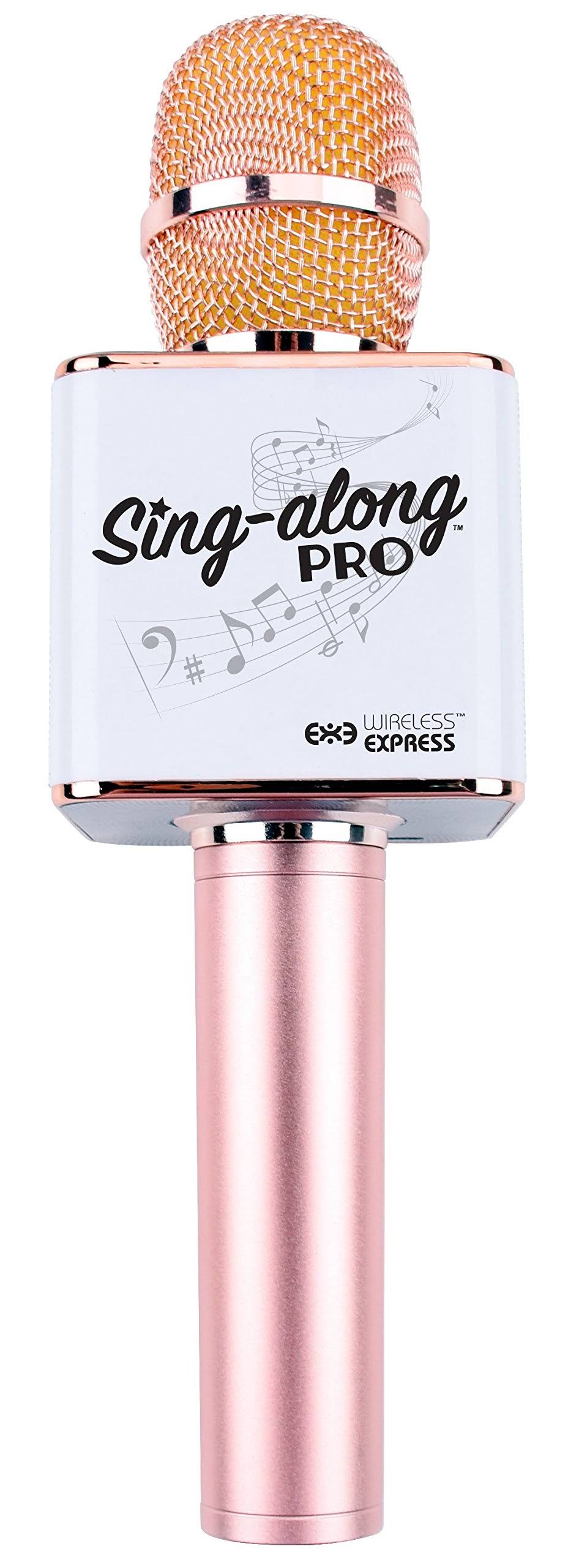 Sing-along Pro Bluetooth Karaoke - Microphone and Bluetooth Stereo Speaker All-in-one, Rose Gold