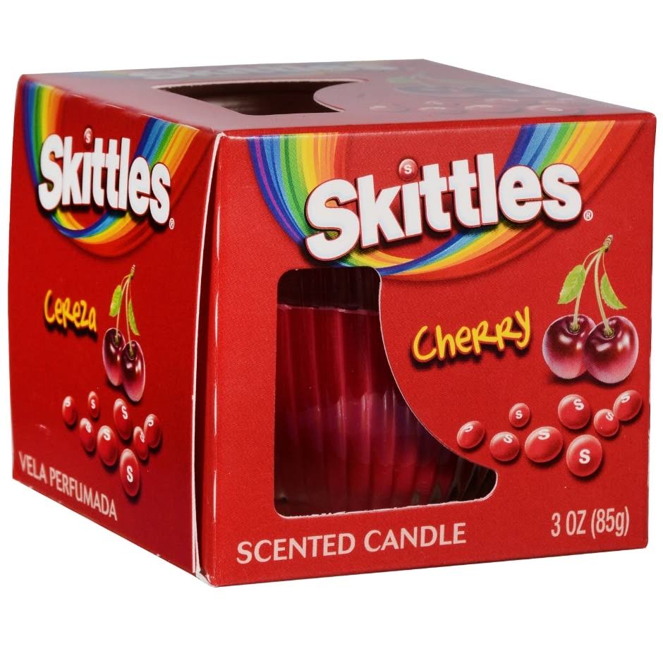 Skittles Boxed Scented Candle - Cherry, 3oz