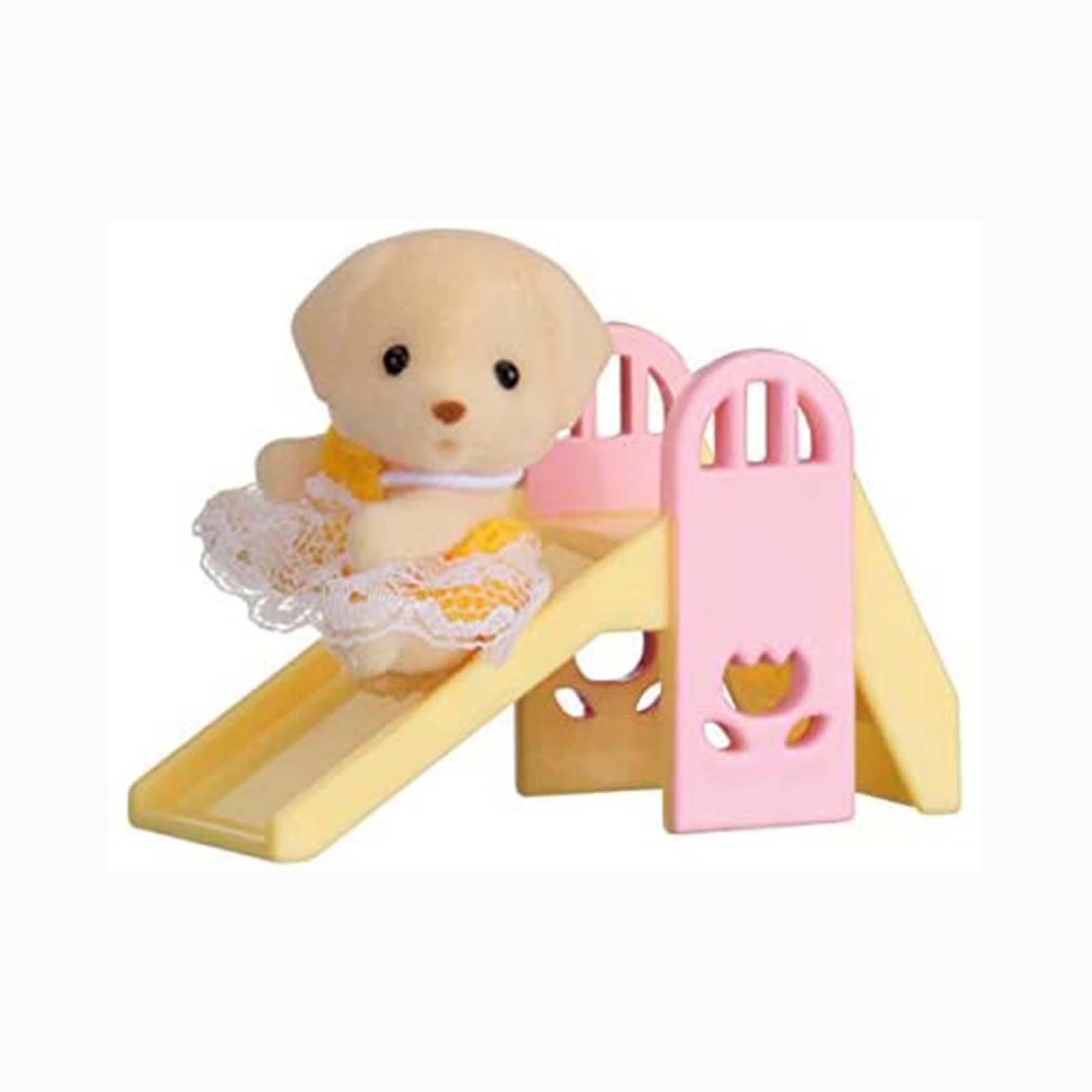 Calico Critters Mini Carry Case Dog on Slide
