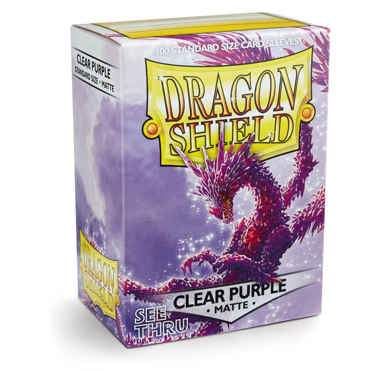 Dragon Shield Card Sleeves - Matte Clear Purple, 100ct