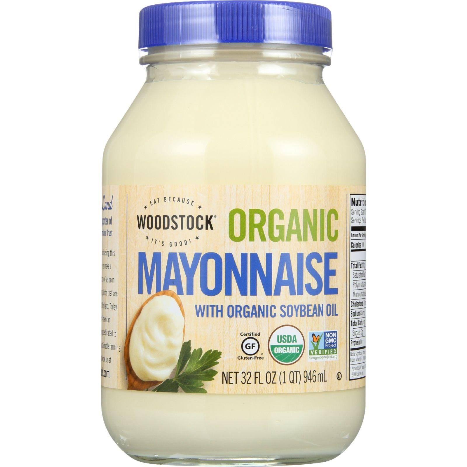 Woodstock Farms Organic Mayonnaise - 32oz, 12 per Case