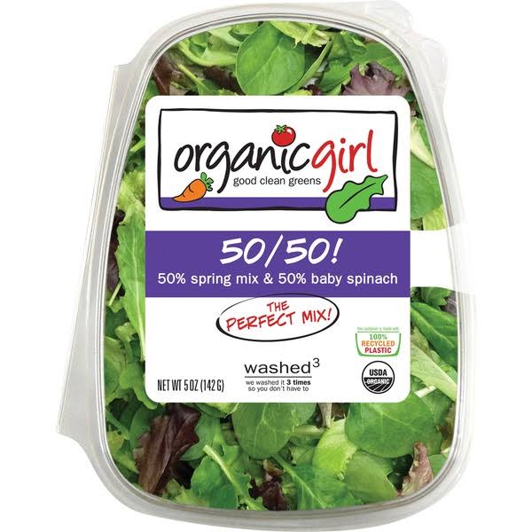 OrganicGirl Spring Mix & Baby Spinach, 50/50! - 5 oz