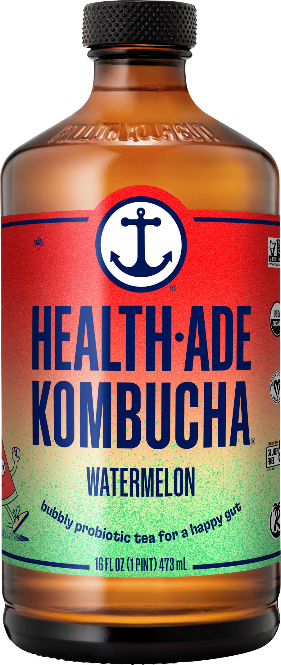 Health-Ade Kombucha, Watermelon - 16 fl oz