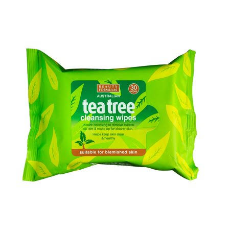 Beauty Formulas Wipes Cleansing Tea Tree - 30 Wipes