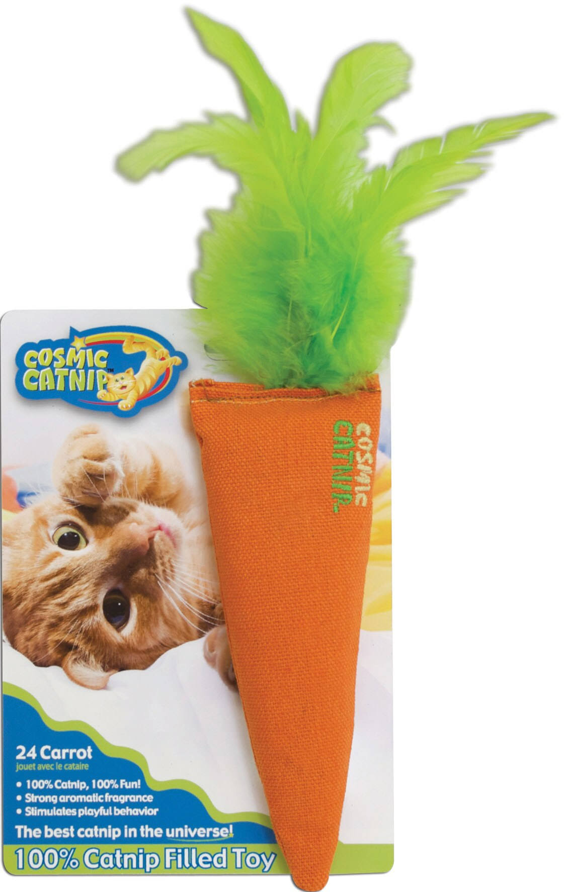 OurPets Cosmic Catnip Filled Carrot Cat Toy - 24 Carrot
