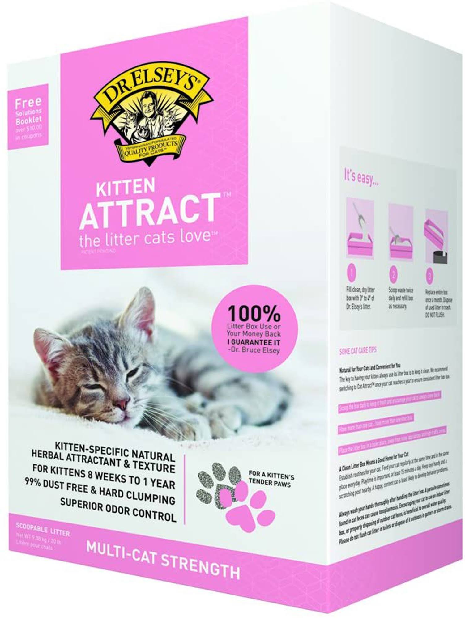 Precious Cat Dr. Elsey's Kitten Attract Scoopable Cat Litter - 20 lbs