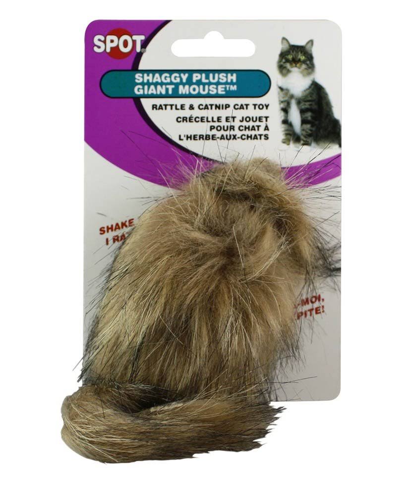 Ethical Products Shaggy Plush Giant Toy - with Catnip, Mouse Cat