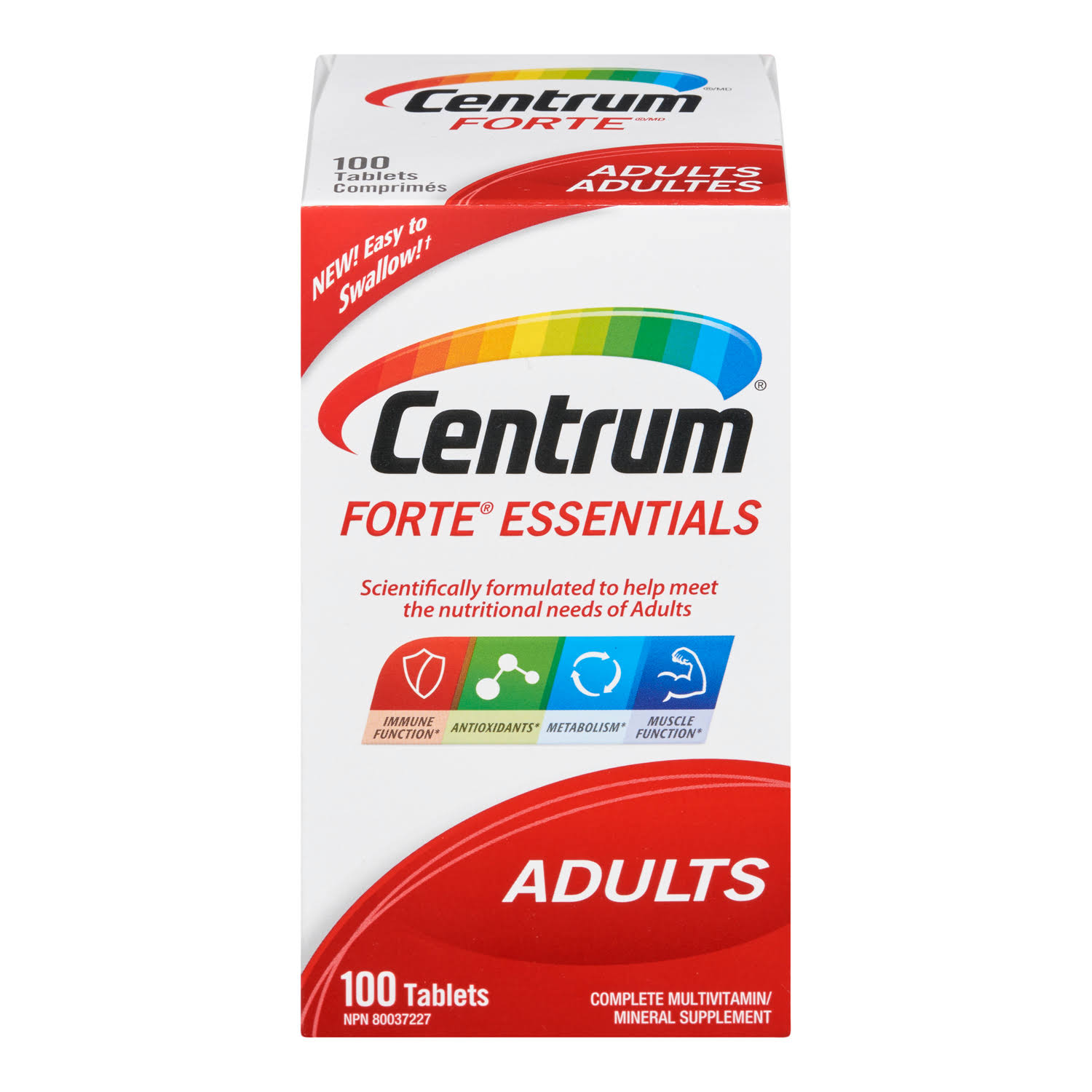 Centrum Forte Essentials Complete Multivitamin and Mineral Supplement - 100ct