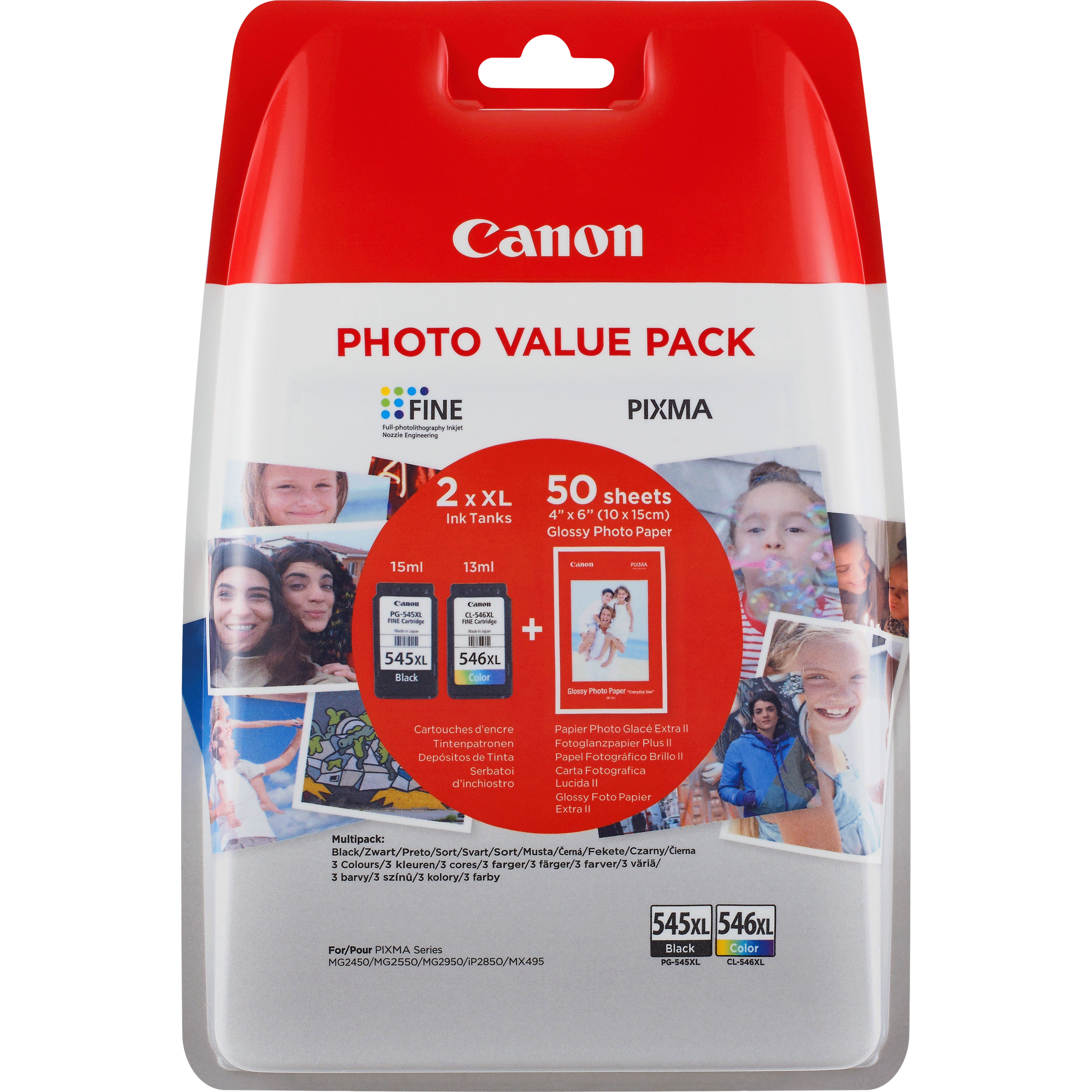 Canon Inkjet Cartridges - Twin Pack, PG-545XL and CL-546XL