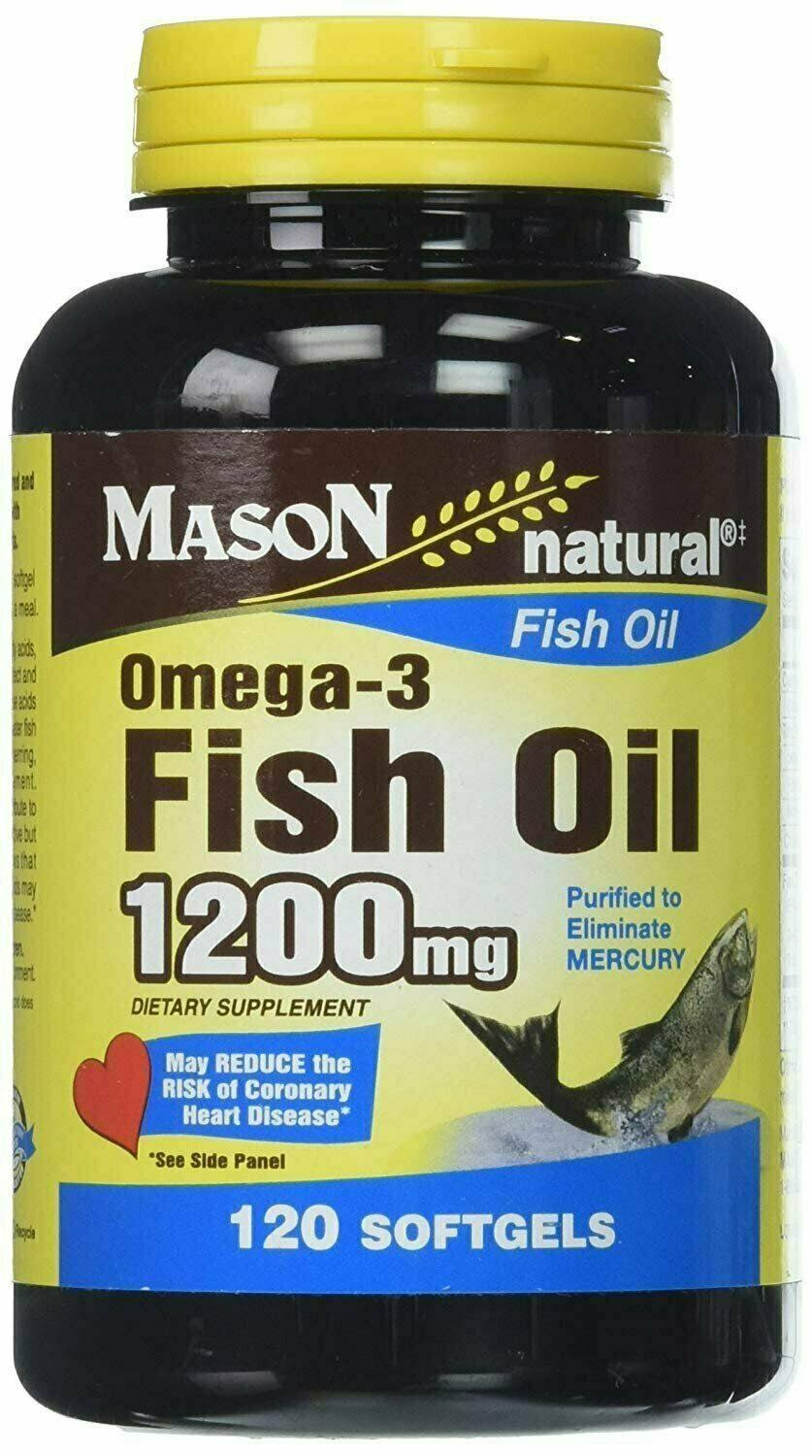 Mason Natural Omega-3 Fish Oil 1200mg Softgels - x120