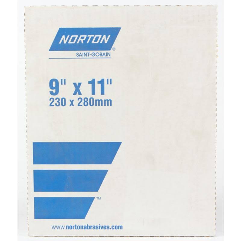 Norton 11 in. L x 9 in. W 120 Grit Aluminum Oxide Sandpaper 1 Pk