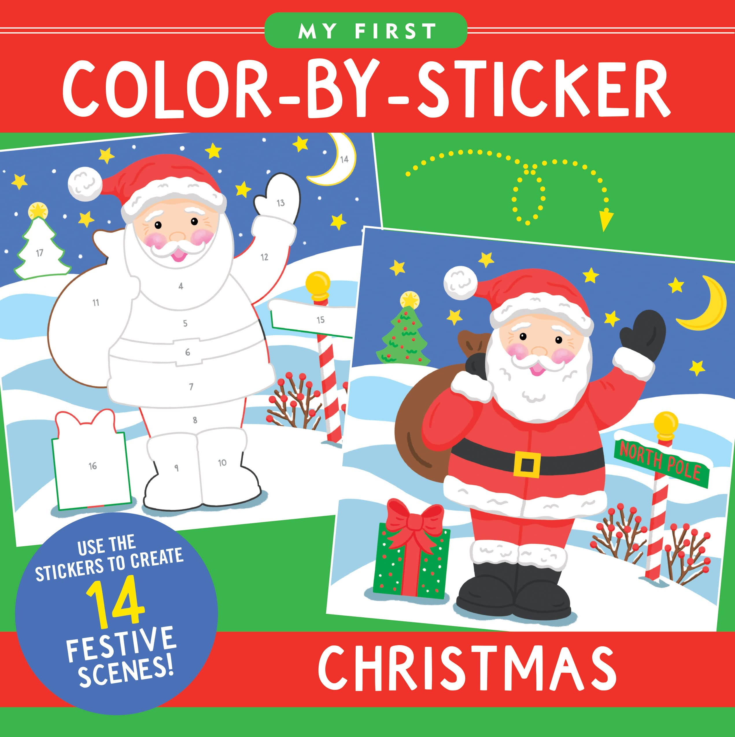 Christmas First Color by Sticker Book