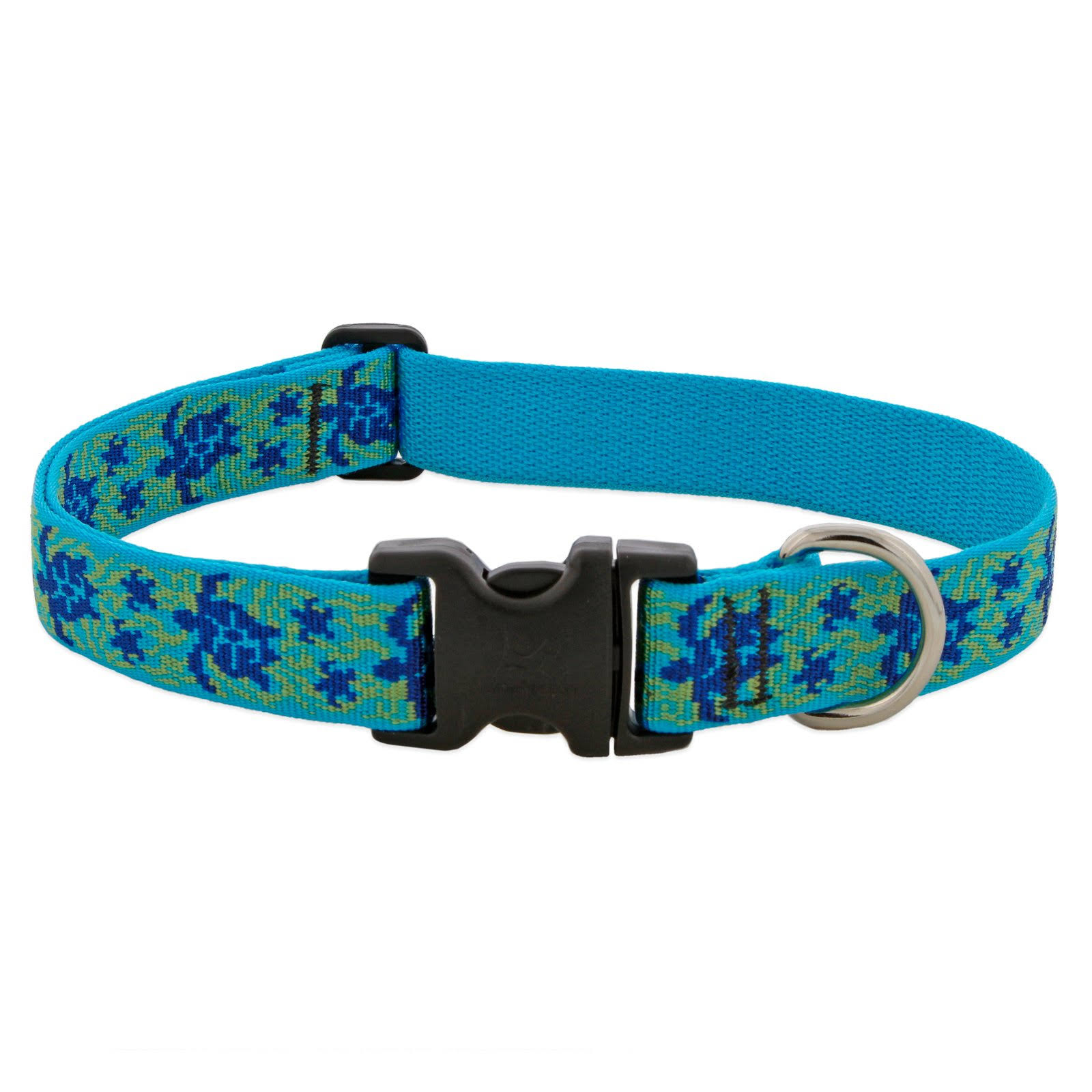 Lupine Adjustable Dog Collar - Turtle Reef Patterned