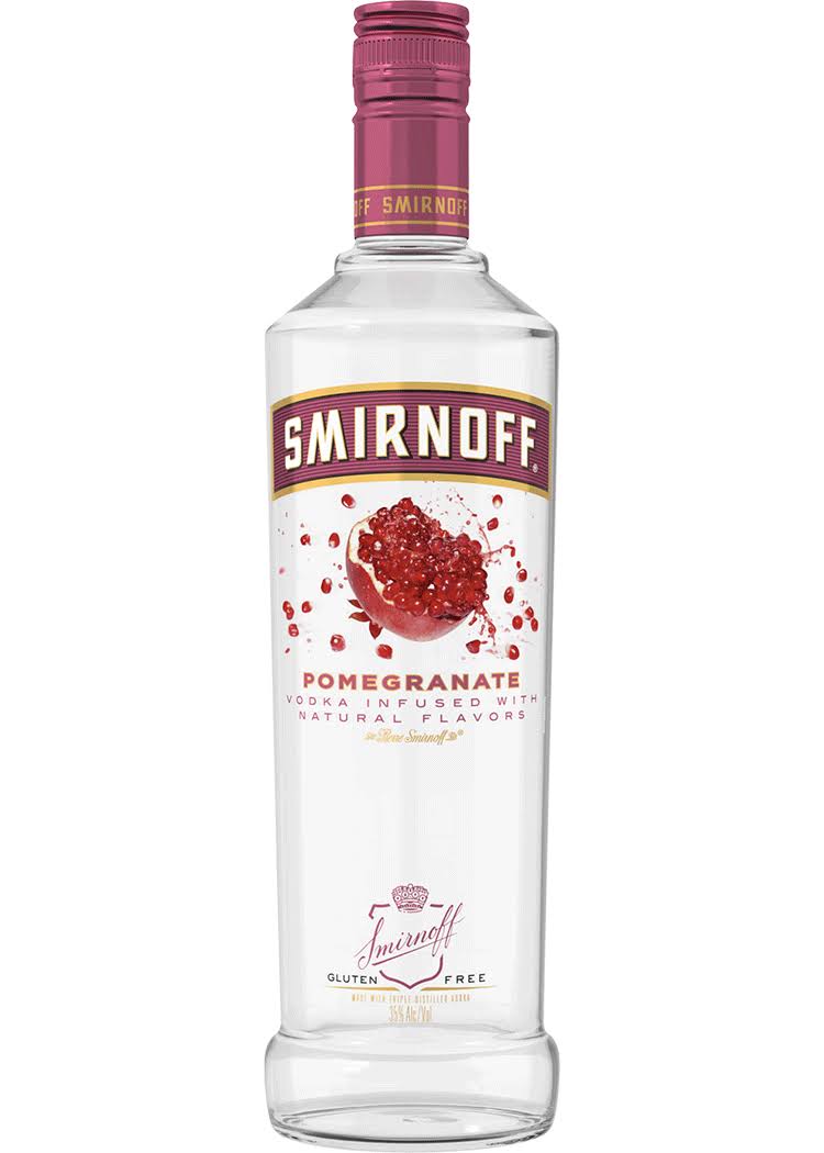 Smirnoff Vodka, Triple Distilled, Twist of Pomegranate - 750 ml