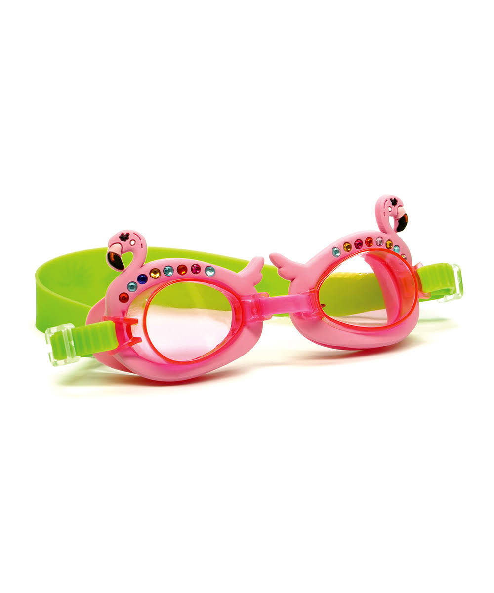 DM Merchandising Pink & Green Flamingo Swim Goggles YOUTH