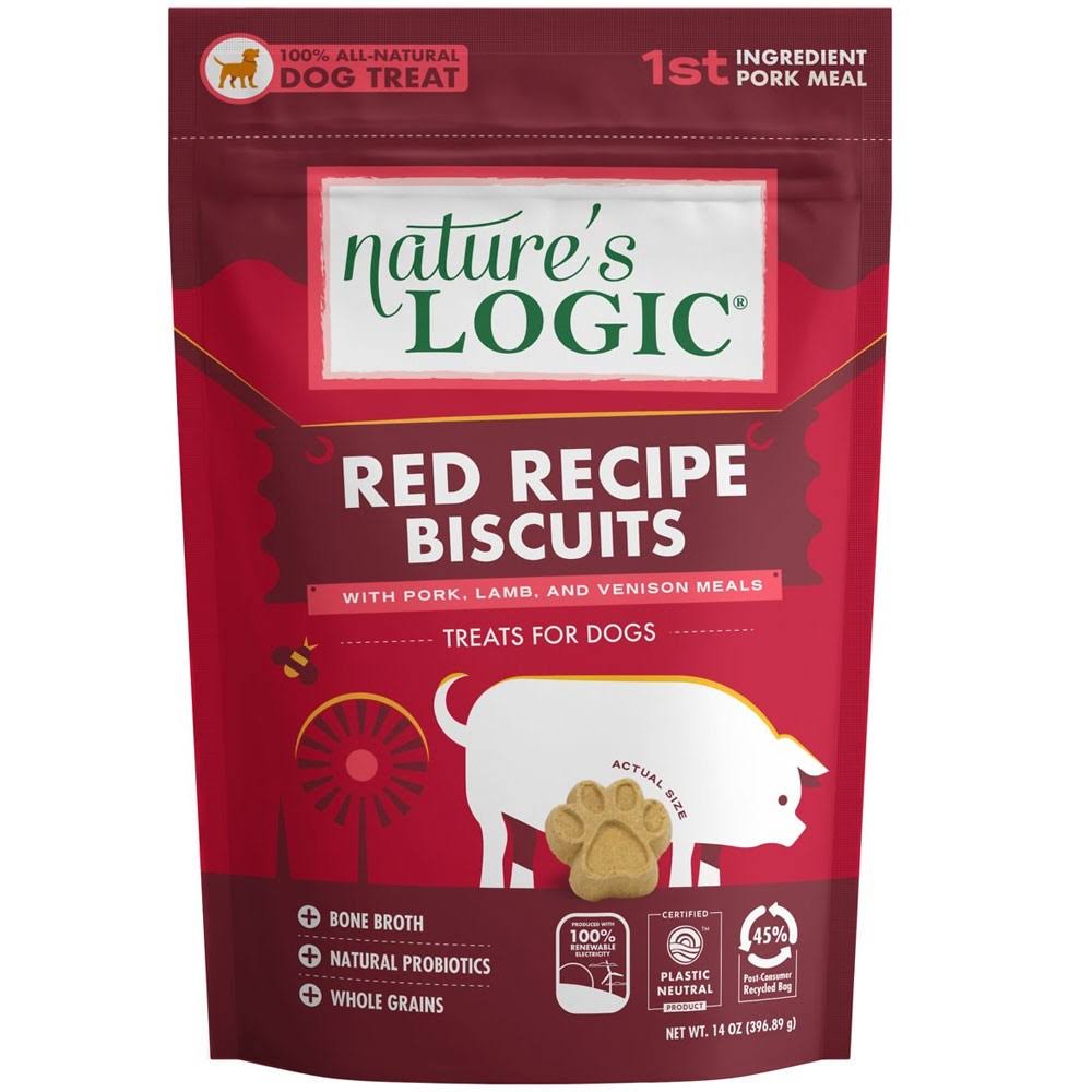 Nature's Logic Red Recipe Biscuit Dog Treats - 14 oz