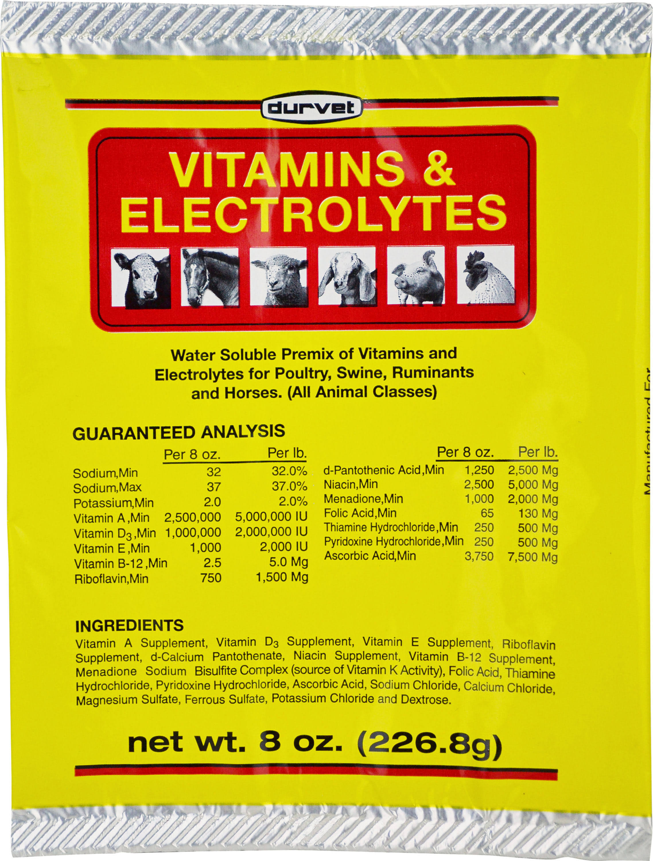 Durvet Vitamins And Electrolytes - 8oz