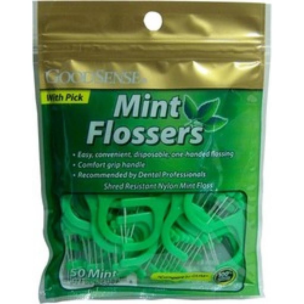 Good Sense Mint Dental Flossers, 50 Count (Pack of 1)