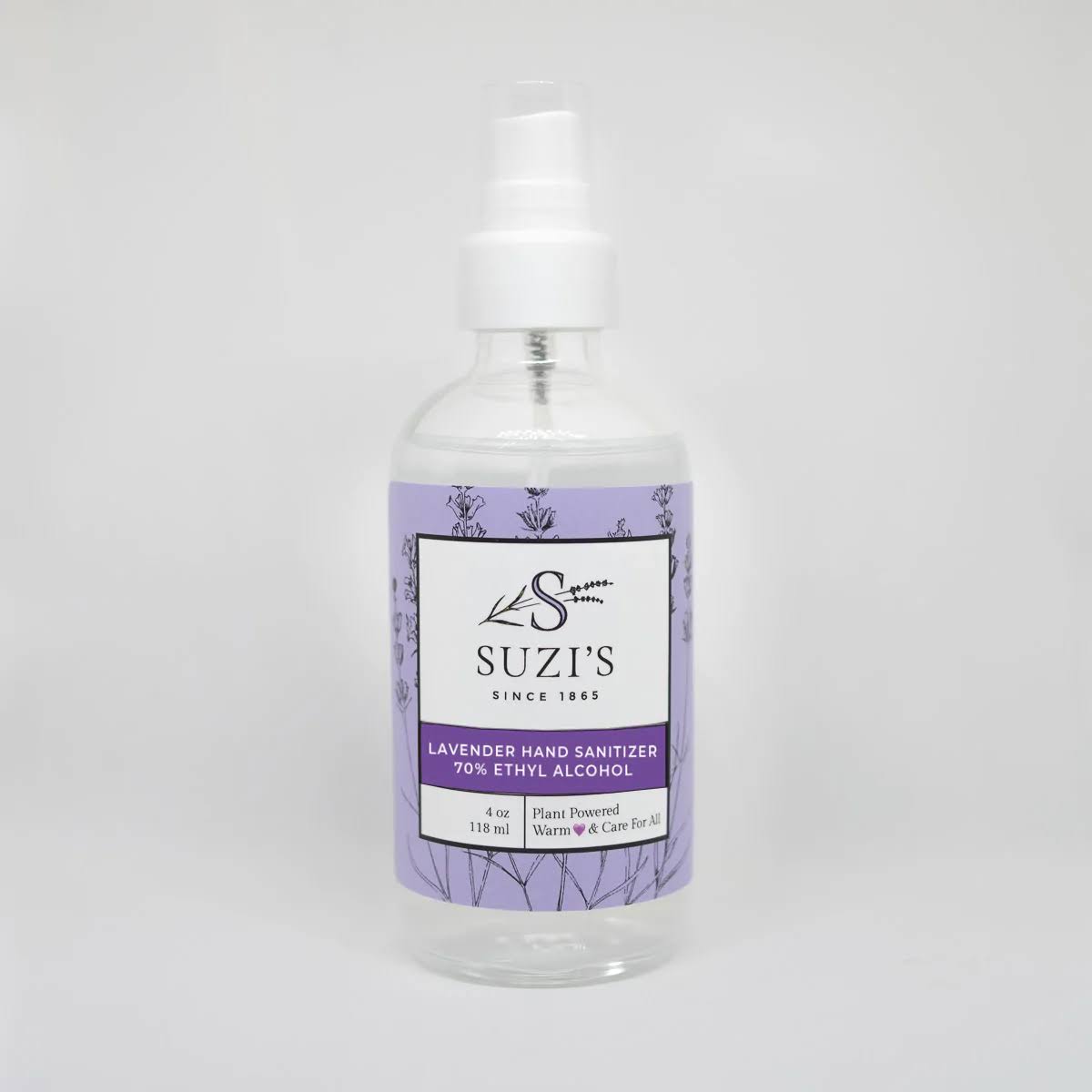 Lavender Hand Sanitizer Suzi's Lavender 4 fl oz Spray