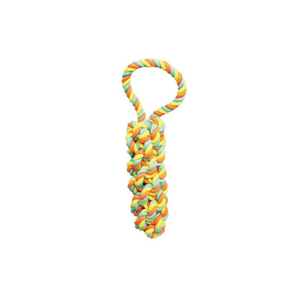 Boss Pet WB15531 Chomper Rope Monkey Fist Tug Dog Toy - Assorted Colors