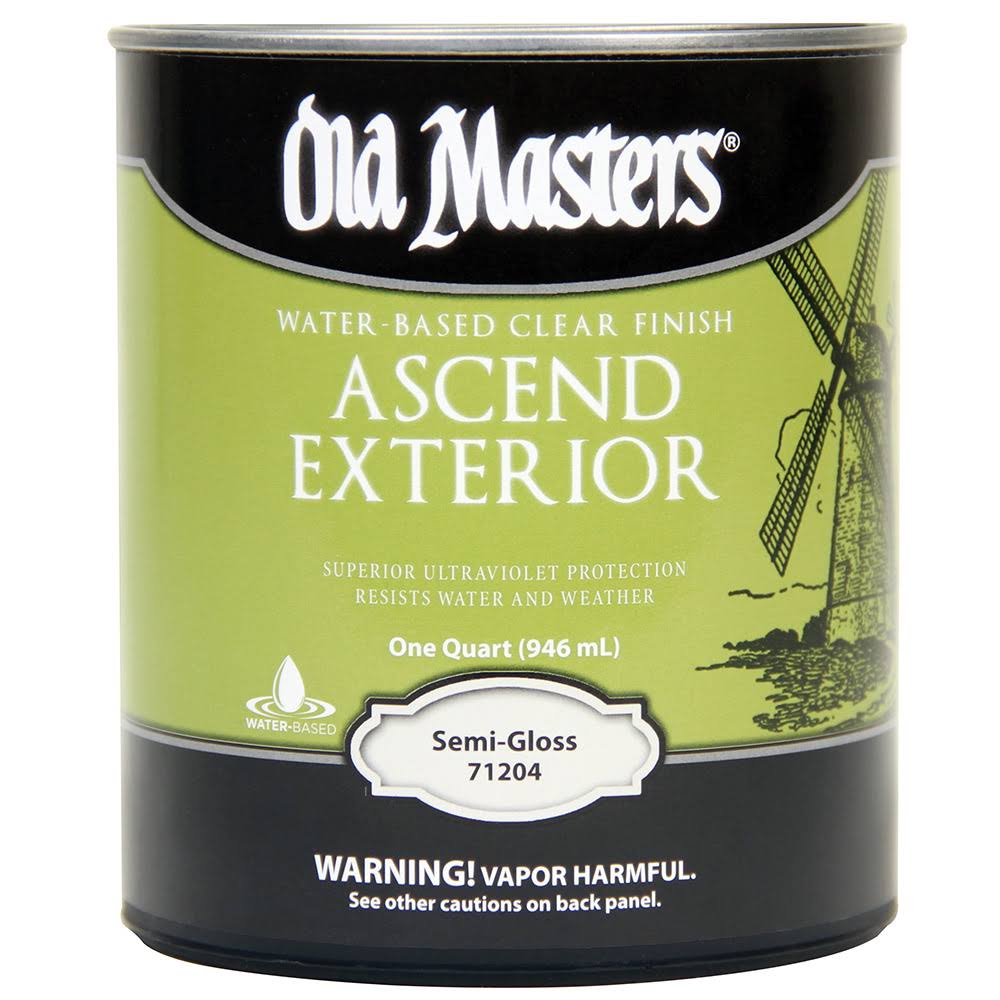 Old Masters 71204 qt Semi Gloss Ascend Water Based Clear Finish